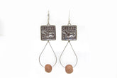 Unicorn Seal and Clay Bead Earrings